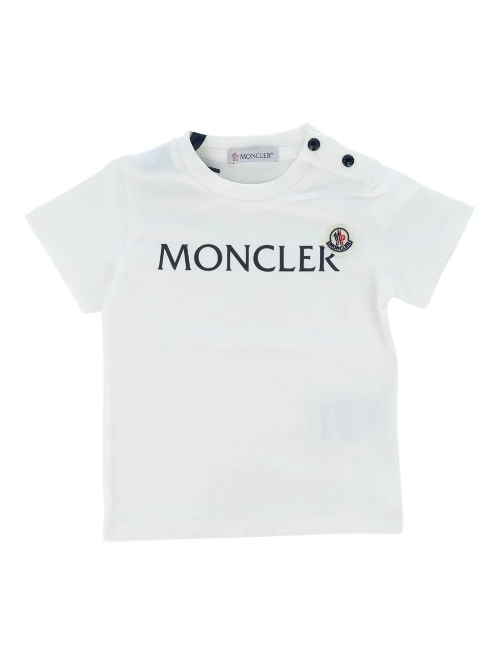 Moncler Enfant logo-patch T-shirt Wit