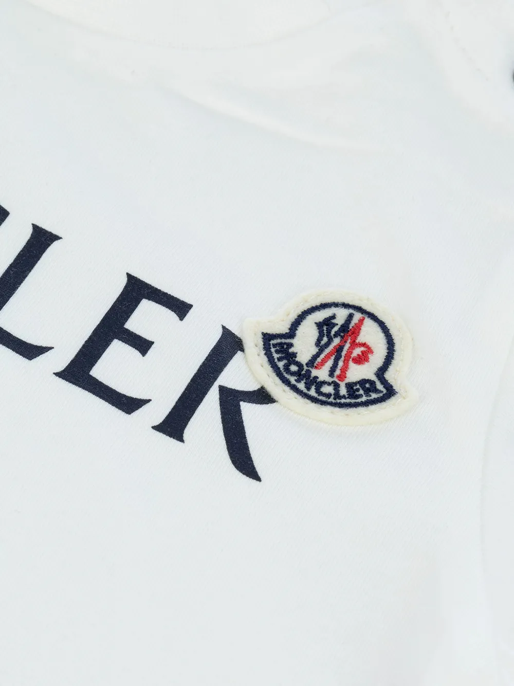 Moncler Enfant logo-patch T-shirt Wit