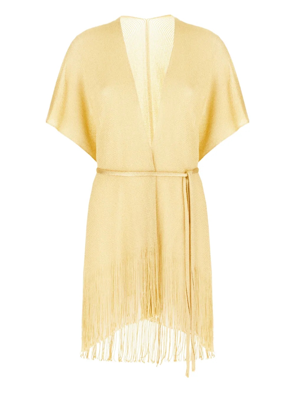 Sundek Crochet Fringe Beach Robe In Neutral