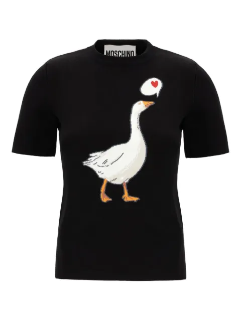 Moschino pull en coton à manches courtes