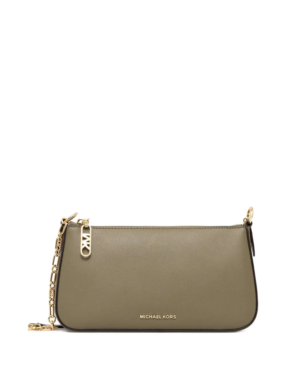Michael Kors Kleine Empire schoudertas met kettingband - Groen