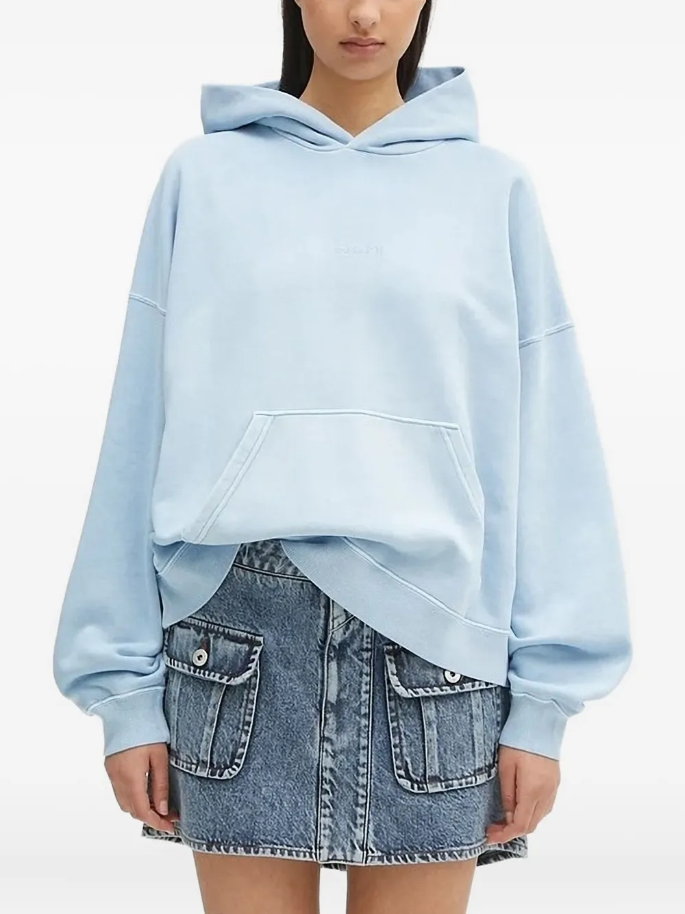 Carhartt WIP Benton embroidered-logo hoodie | Blue | Image 1