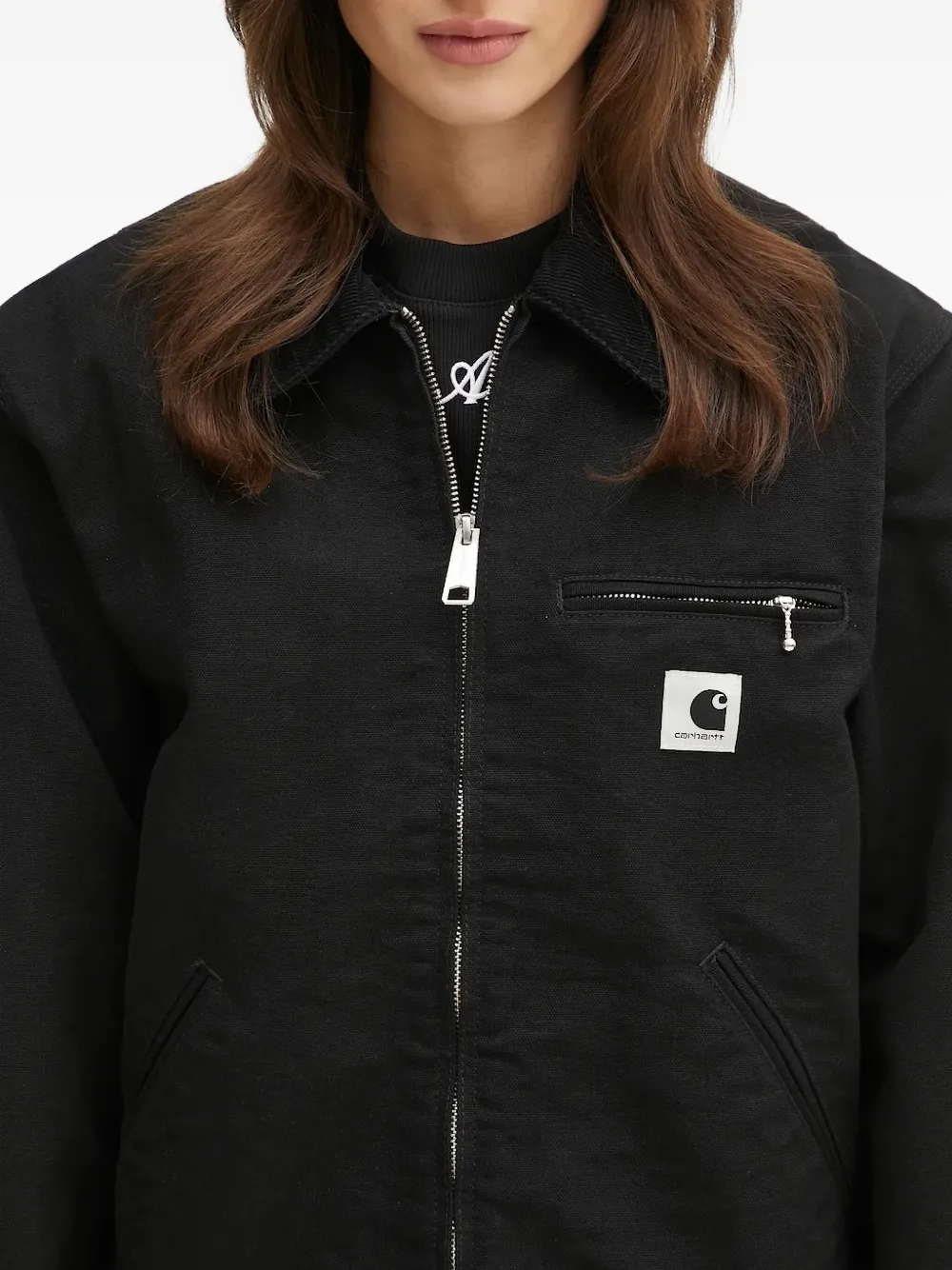 Carhartt WIP Jack met zak aan de voorkant Zwart