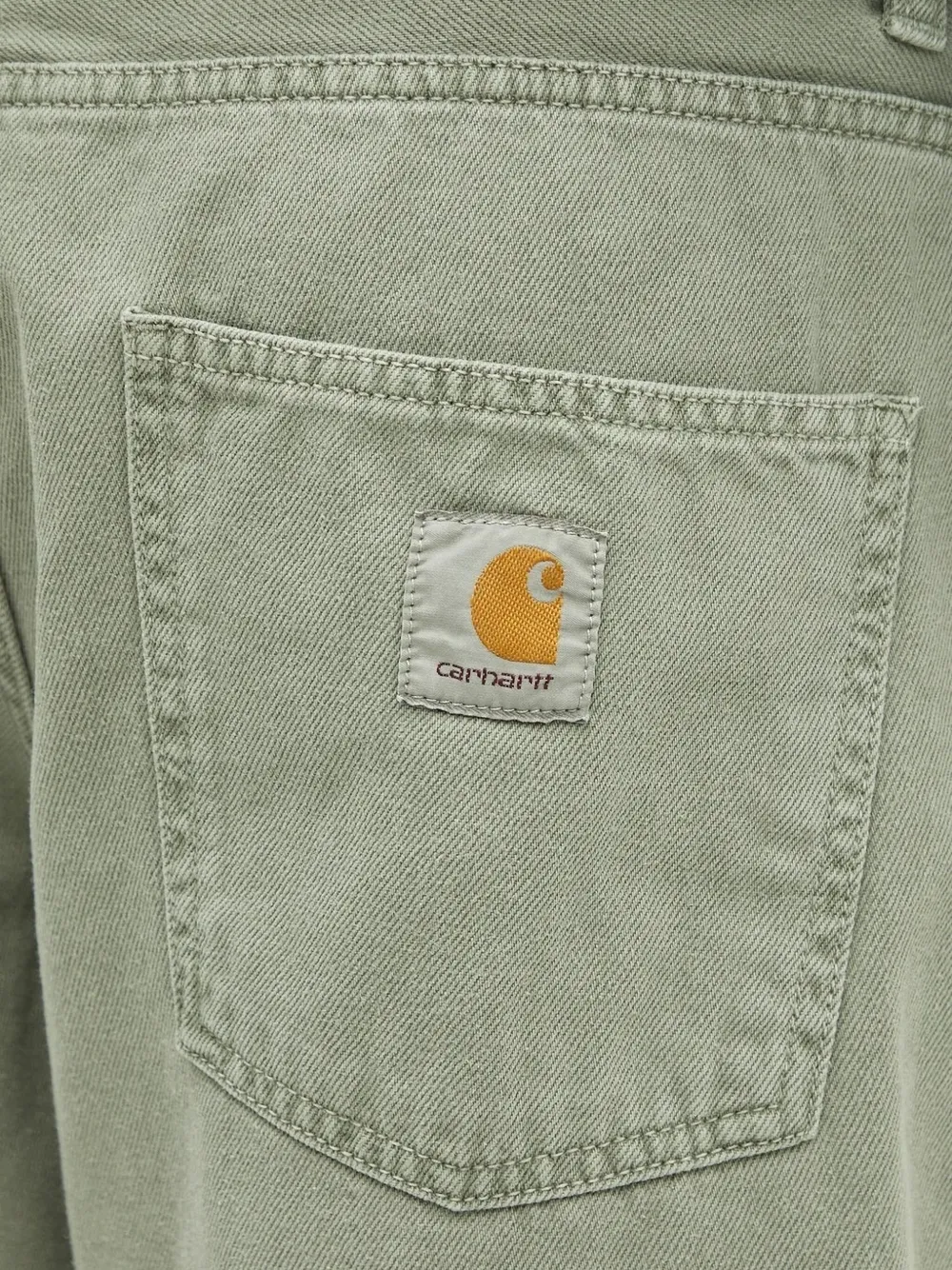 Carhartt WIP logo-patch straight-leg jeans Groen
