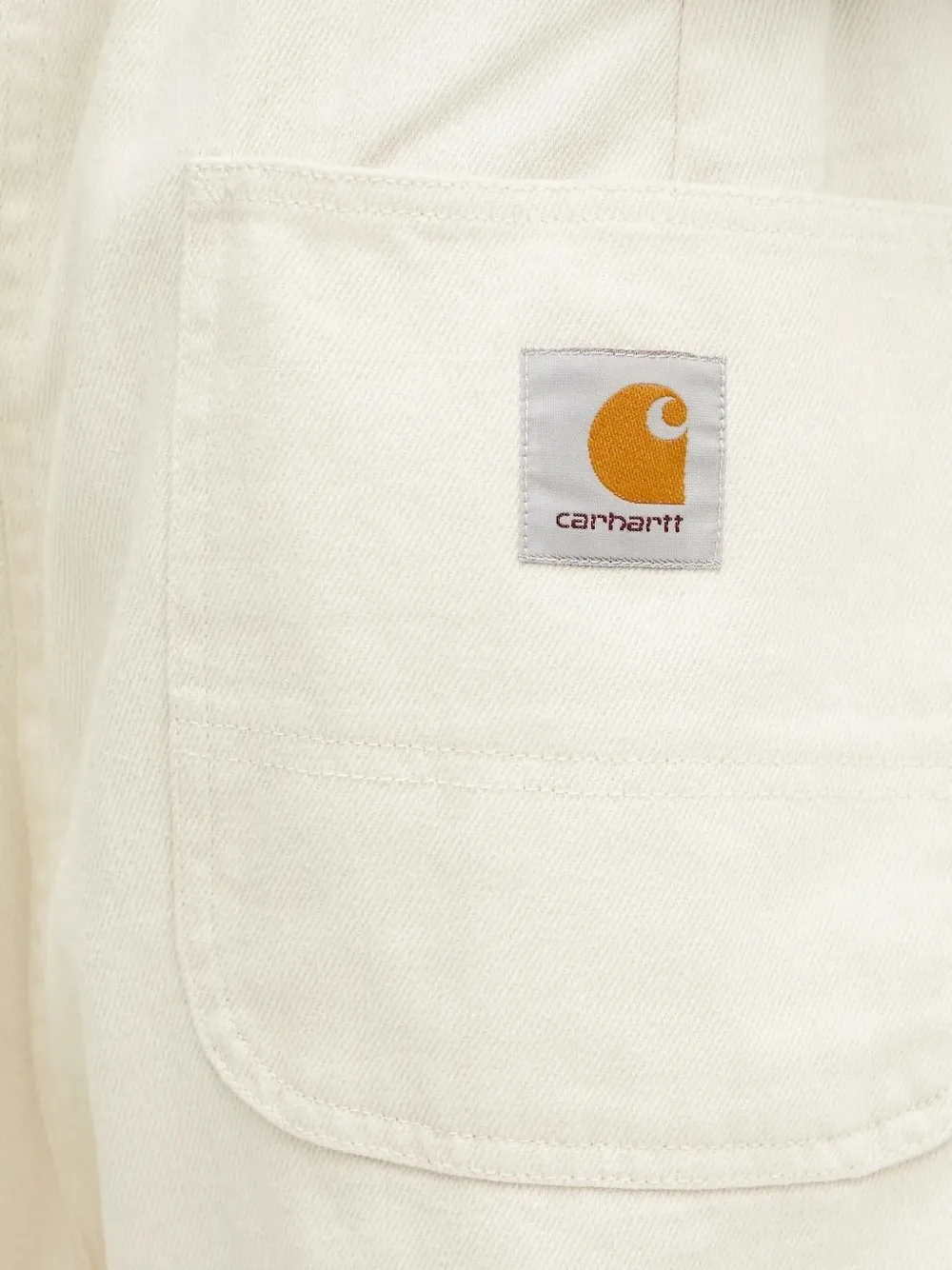 Carhartt WIP drawstring logo-patch trousers Beige