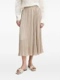 Michael Michael Kors pleated elastic-waist midi skirt - Neutrals