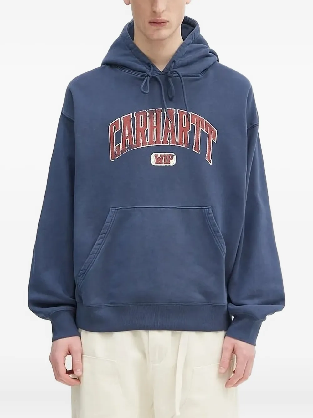 Carhartt WIP college-style logo hoodie Blauw