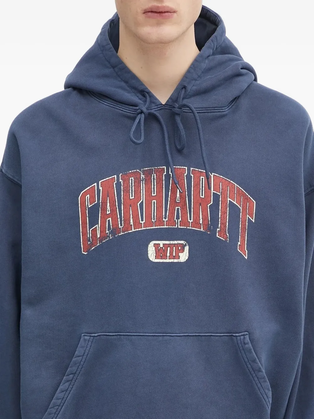 Carhartt WIP college-style logo hoodie Blauw