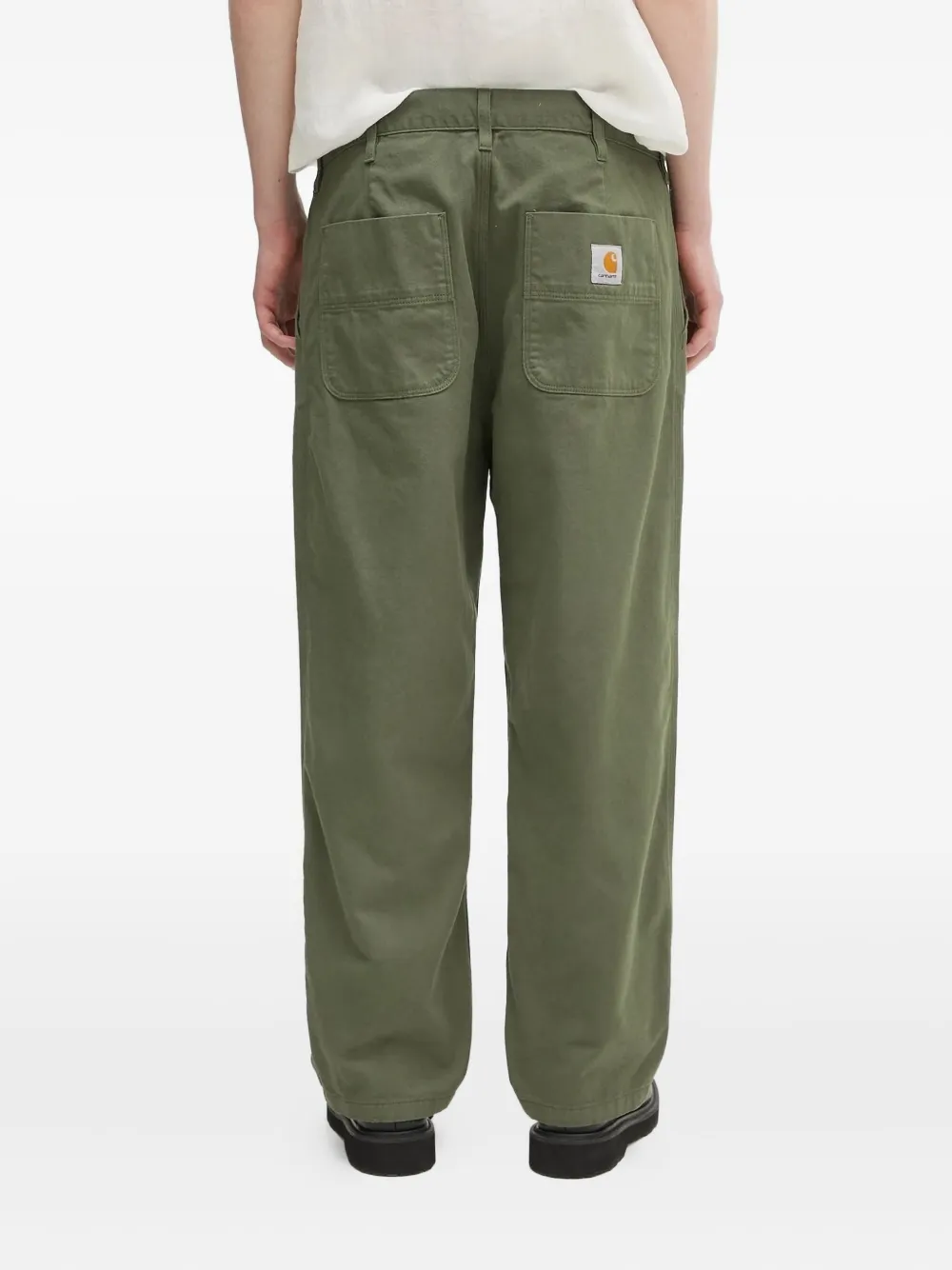 Carhartt WIP Straight broek met achterzakken - Groen
