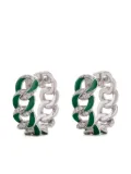 Lisa O 18K white gold Groumette diamond earrings - Silver
