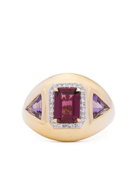 Ouf! 14K yellow gold multi-stone ring