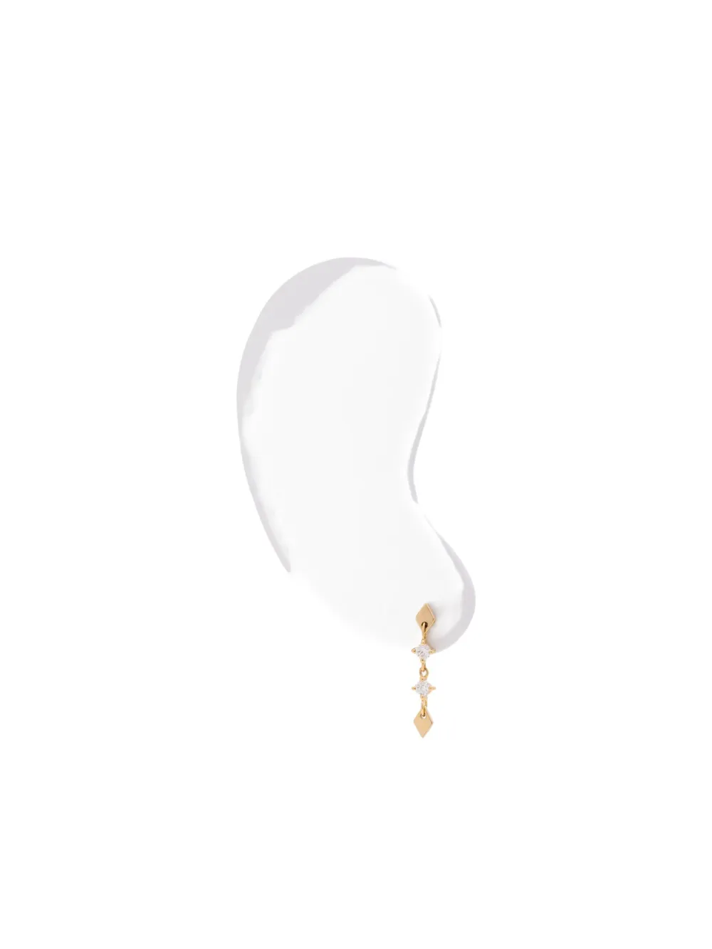 Eden Presley 14K yellow gold Shine diamond earring | Fine Jewelry | Image 2