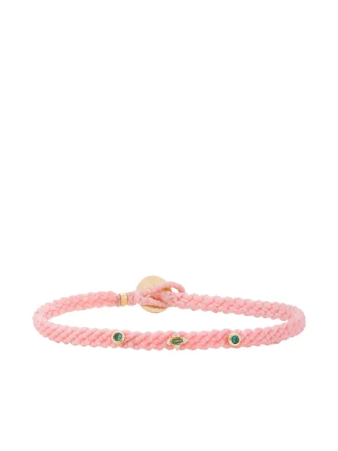 Scosha brazalete en oro amarillo de 10kt con diamante y esmeralda