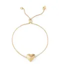 Peruffo 18K yellow gold heart-charm bracelet