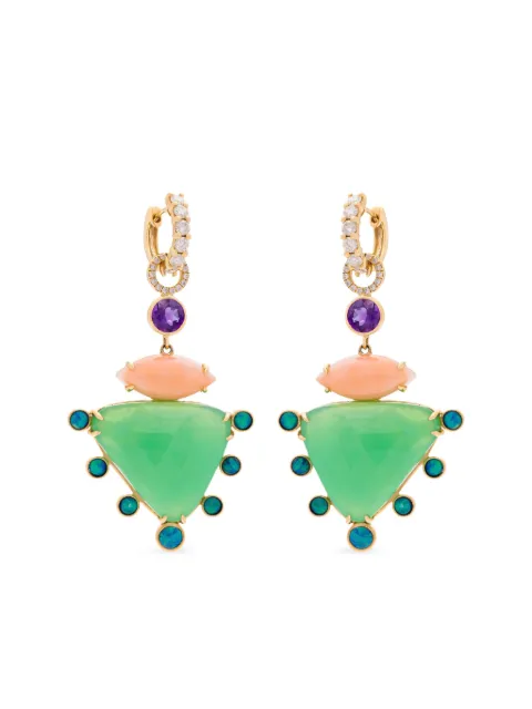 Eden Presley 14K yellow gold multi-stone drop earrings