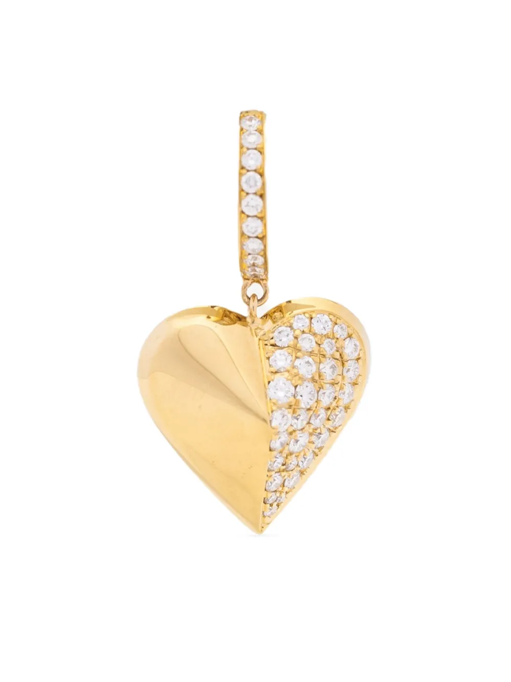 Peruffo 18K yellow gold diamond hoop earring - ゴールドトーン Peruffo 18K yellow gold diamond hoop earring - ゴールドトーン