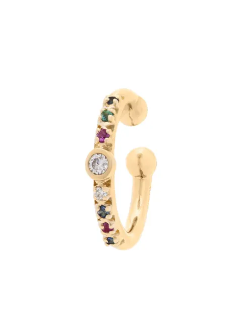 Scosha 10kt yellow gold Rainbow Bezel ear cuff