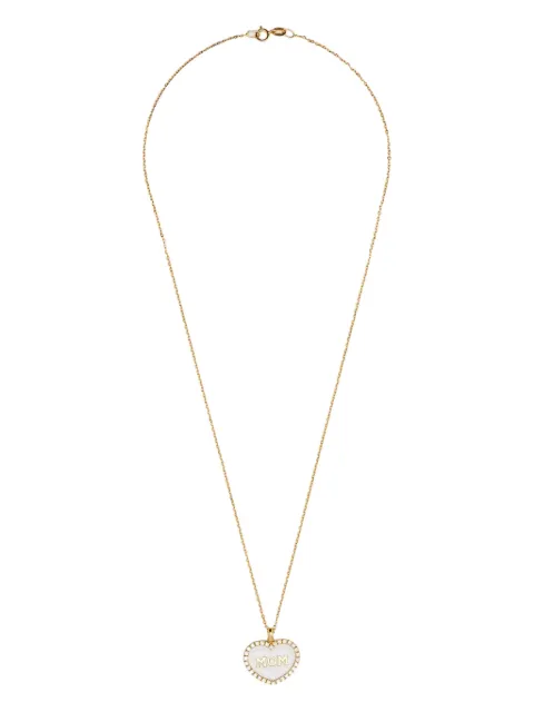 Lisa O 18K yellow gold Pendant Mom diamond necklace