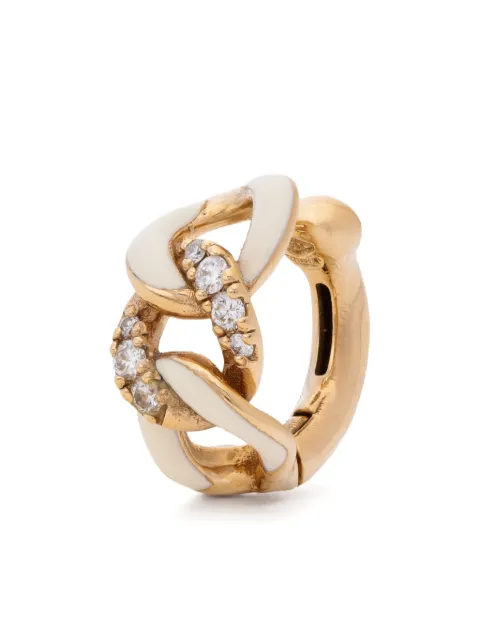 Lisa O 18K yellow gold Groumette diamond ear cuff