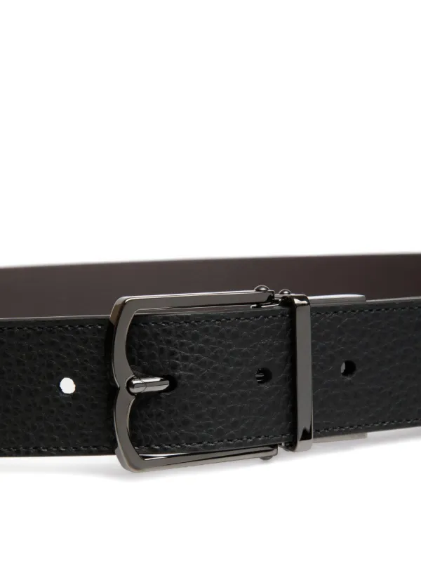 Bally Reversible Grained Leather Belt Black FARFETCH IN