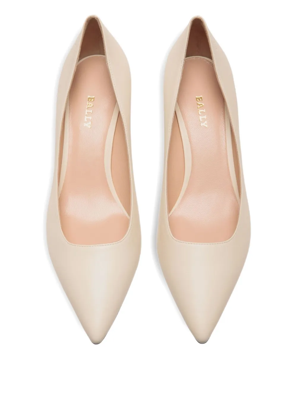 Bally leather pointed-toe pumps White