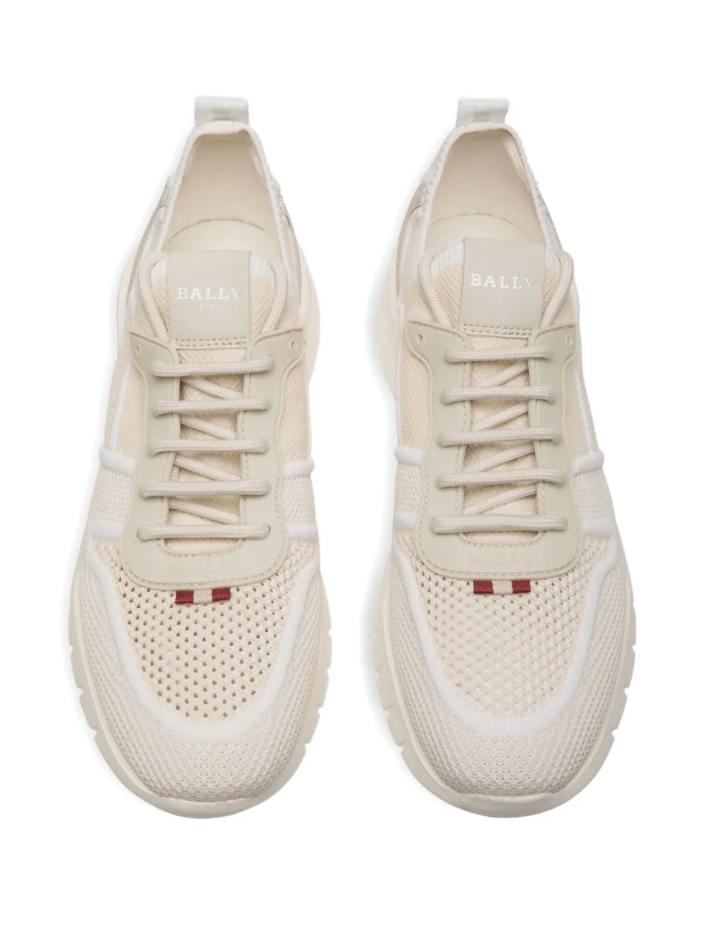 Bally ribbon-tab knit low-tops sneakers White