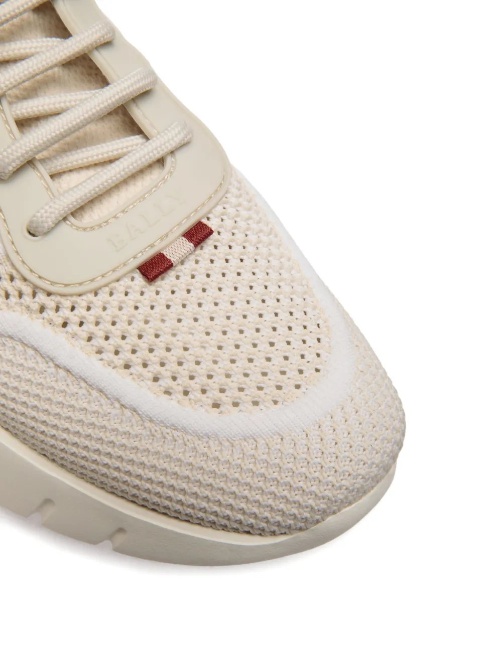 Bally ribbon-tab knit low-tops sneakers White