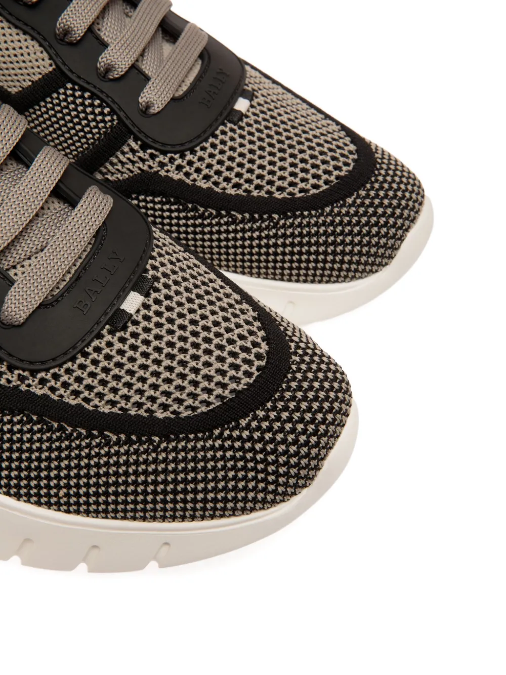 Bally Gebreide sneakers met lint Bruin