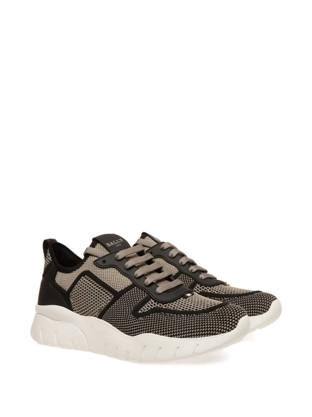 Bally Gebreide sneakers met lint Bruin