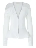 Genny peplum cardigan - White