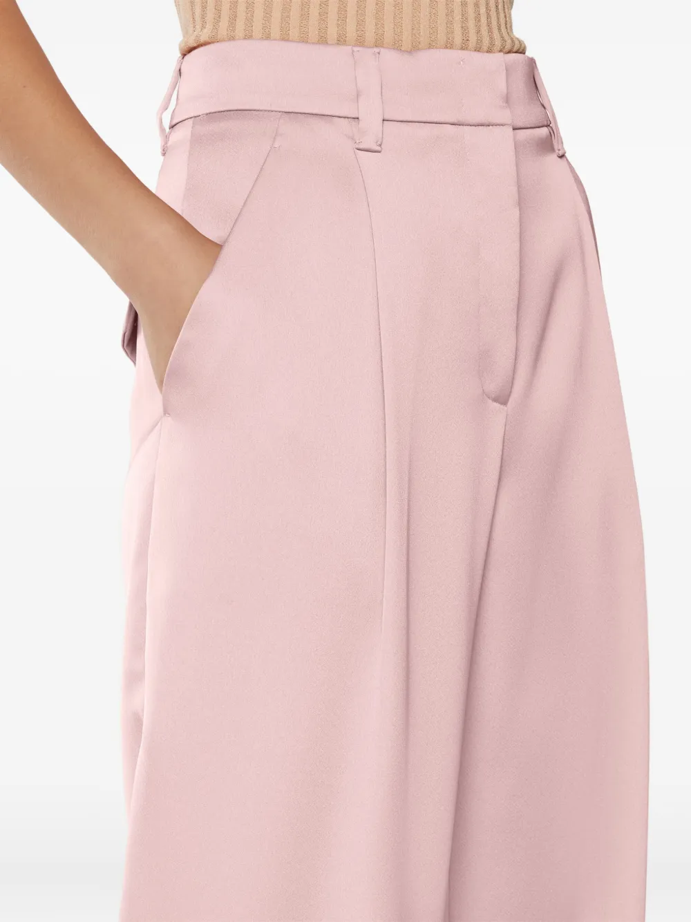 Genny Broek met geplooid detail Roze