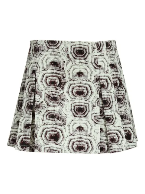 Genny geometric-print mini skirt