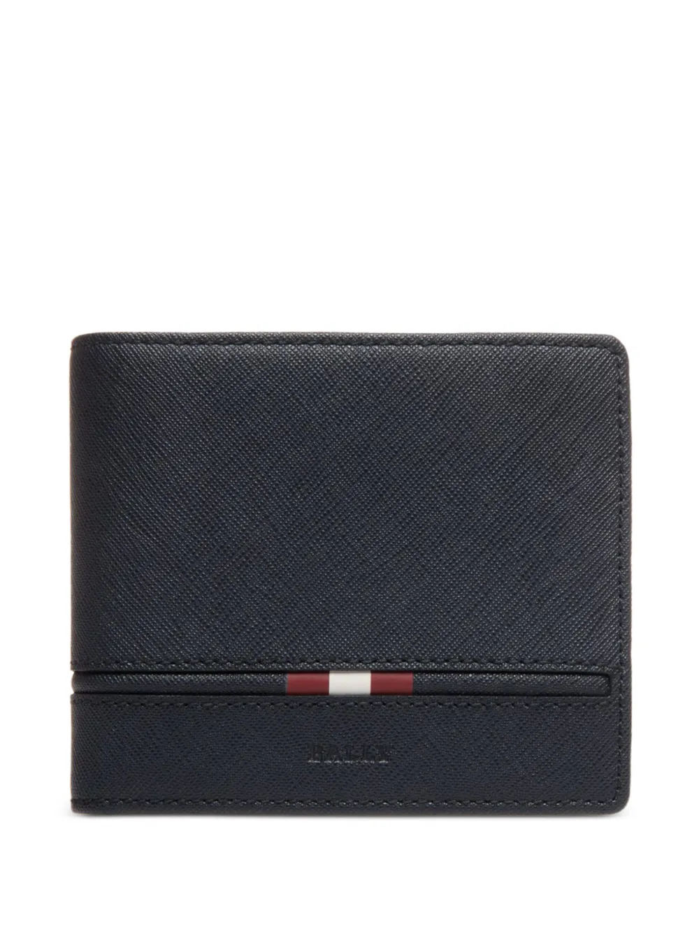 Bally embossed-leather ribbon-detail wallet Blauw