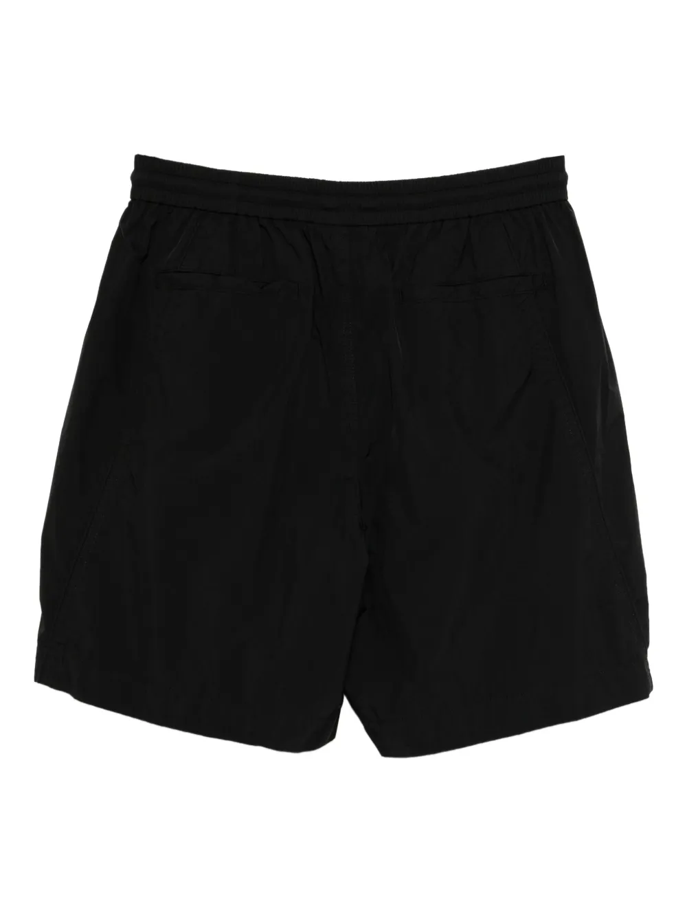 Juun.J Dying shorts met diagonale afwerking - Zwart