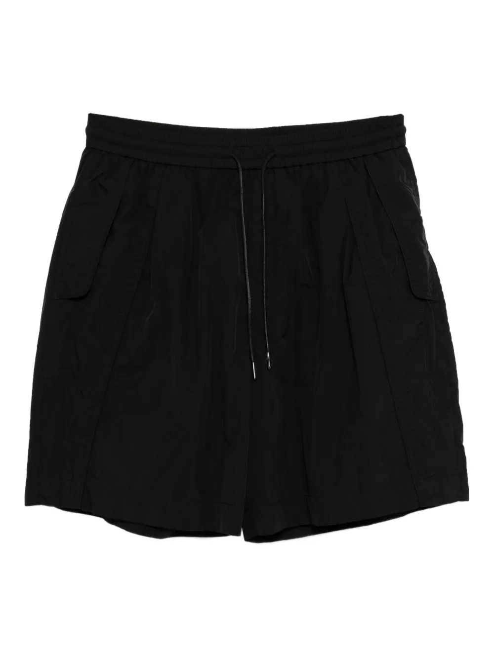 dying diagonal-cut shorts