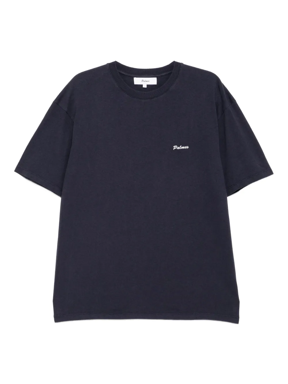 Palmes Geverfd T-shirt Blauw