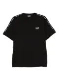 Ea7 Emporio Armani logo-tape cotton T-shirt - Black