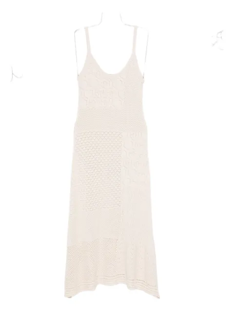Akep patchwork open-knit dress