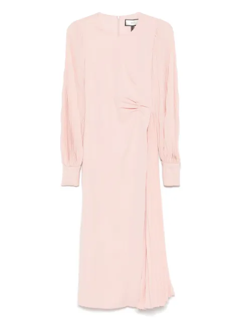 NISSA pleat-detail midi dress