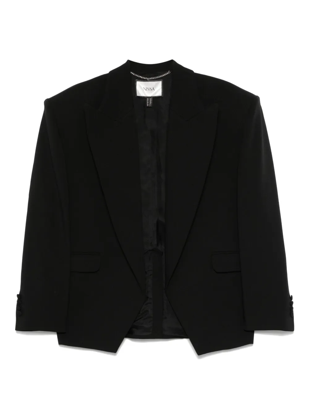 NISSA shoulder-pads oversized blazer | Black | Image 1
