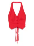 NISSA halterneck top - Red