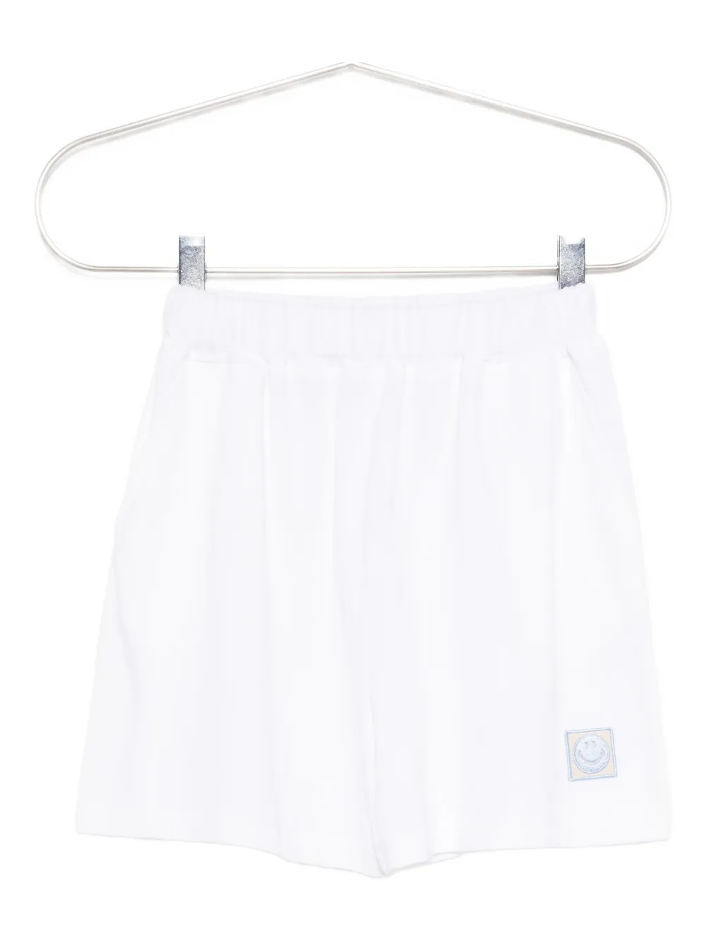 Joshua Sanders Shorts in piqué con motivo smile - Bianco