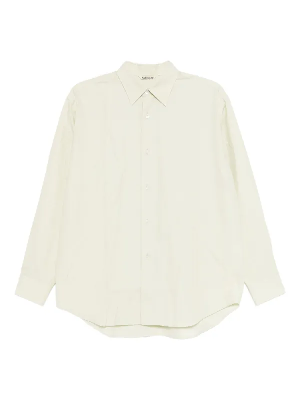 Auralee Twill Shirt in Green