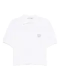 Joshua Sanders piquet smiley polo shirt - White