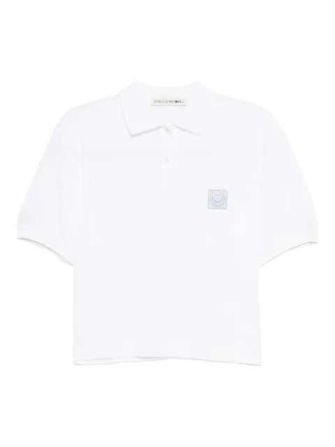 Joshua Sanders piquet smiley polo shirt