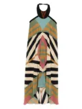 Volantis Saba halterneck midi dress - Black