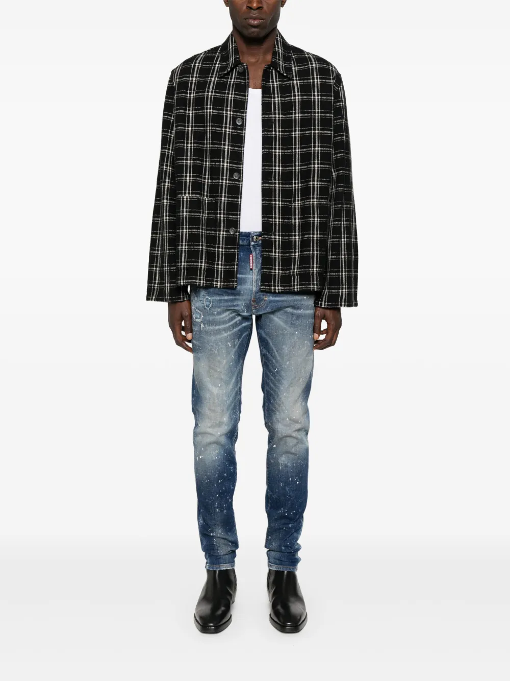 DSQUARED2 Ripped Wash Bro jeans - Blauw