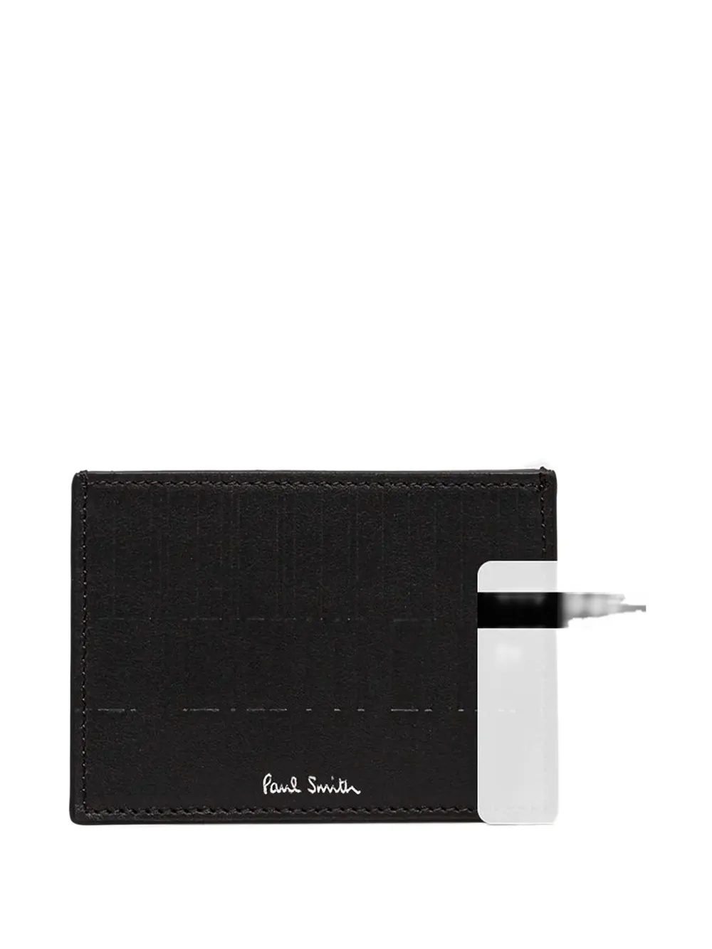 Paul Smith Shadow Stripe leather cardholder - Nero