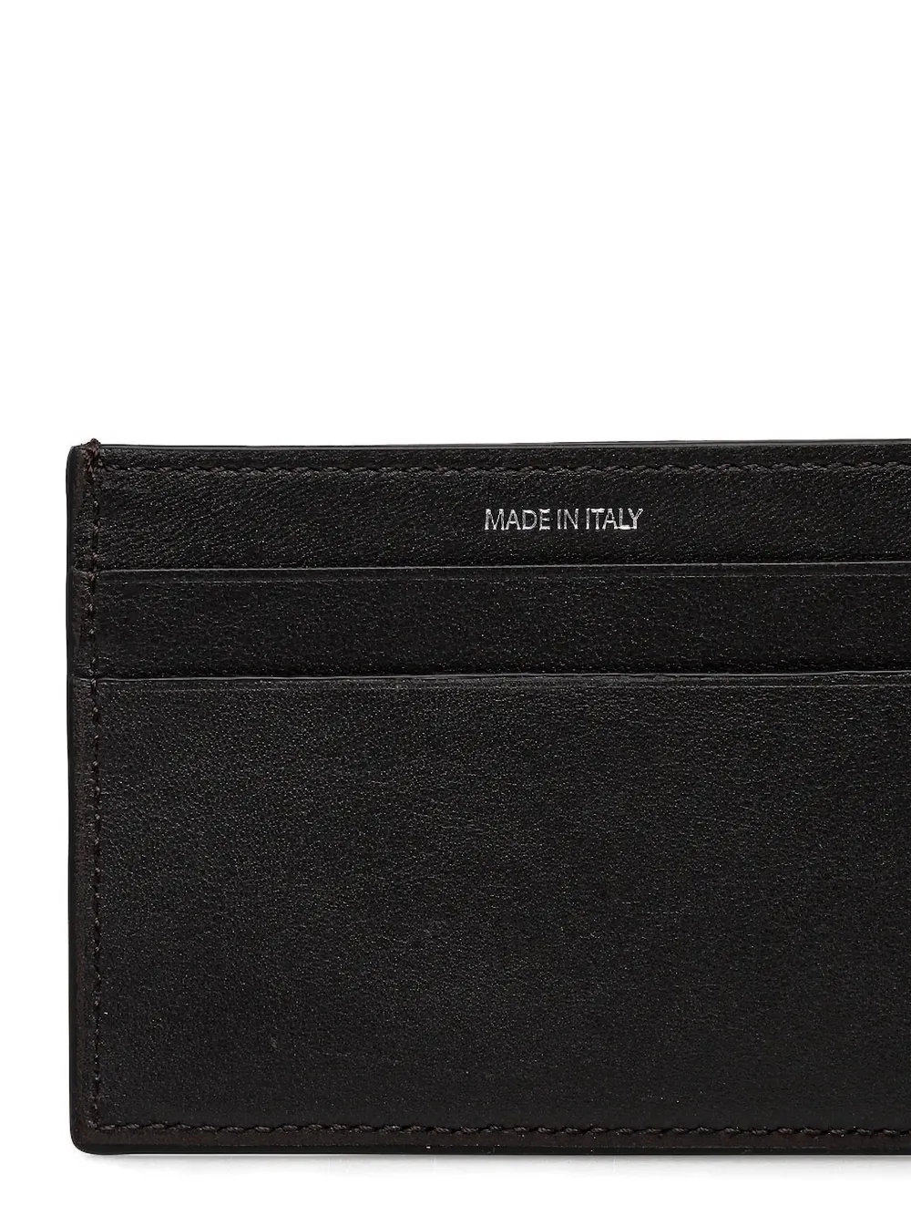 Paul Smith Shadow Stripe leather cardholder Zwart
