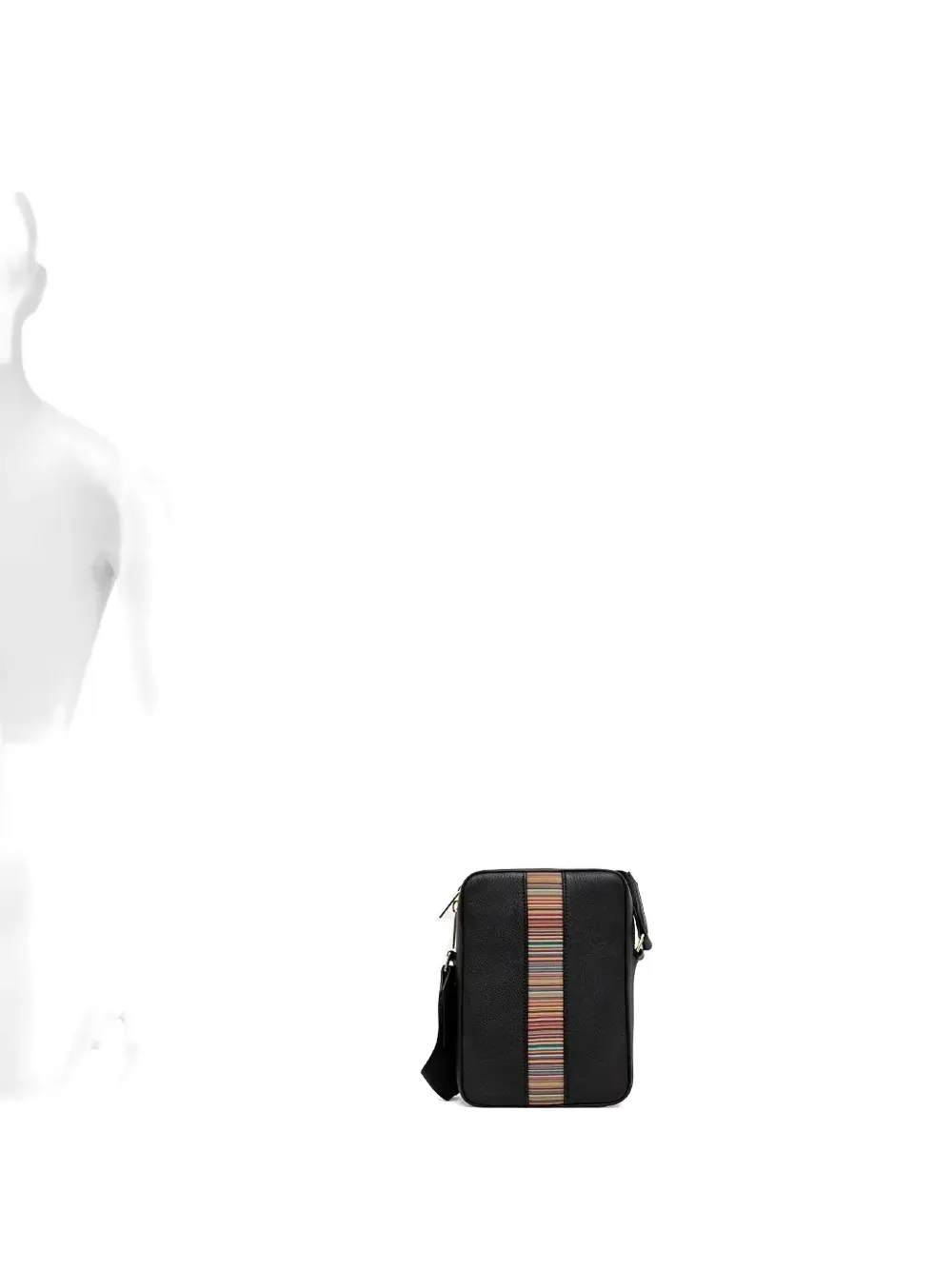 Paul Smith stripe-detail messenger bag Zwart